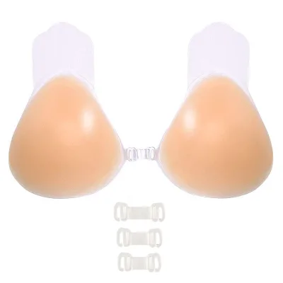 For Large Size Water Drop Type Invisible Breast Petals Pull-up Dress Bra Seamless Breathable Thin