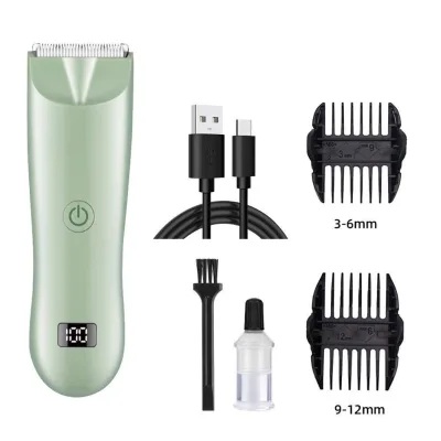 Professional Barber Clippers Men's Hair Cutting Machine USB LED Display Mustache Shaver Body Trimmer