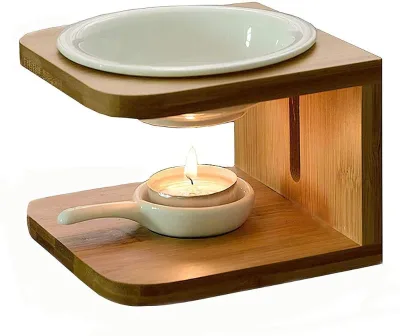 Incense Burner Holder for Stick, Premium Modern Ceramic Lotus Incense Bowl, Green