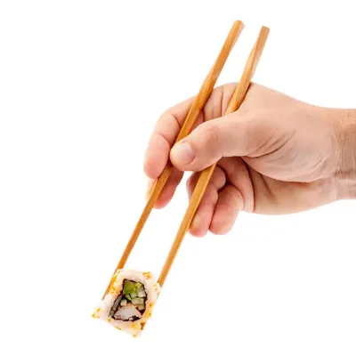 20cm Natural Bamboo Twist Chopsticks Reusable, Non-slip for Enjoying Asian Cuisine Creative and Eco-friendly,for Home&restaurant