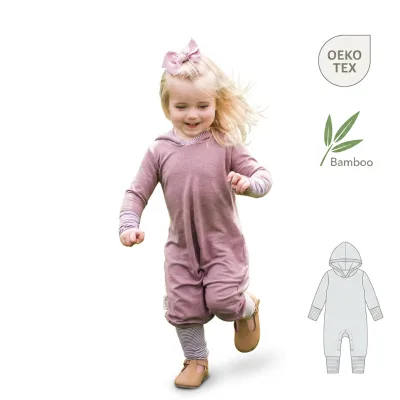 Baby Bamboo Romper Zipper Closure Soft Comfy Casual Pajamas Toddler Crescent Custom Print All Season Unisex Clothes