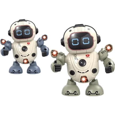 Electric Rotary Projection Light Music Robot Dancing Intelligent Robot for Kids