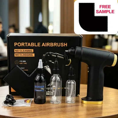 Easy Operate Cordless 35PSI 7L/min Powerful Rechargeable No-Clog Plastic Barber Spray Gun 1.5H Battery Life for Beginner