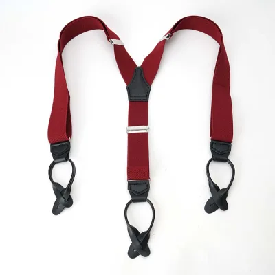 Hidden Button End Braces Suspenders Y Shape Adjustable Wedding Gift Set