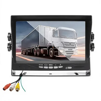 7 Inch IPS Car Monitor AHD CVBS Display 500cd Windshield Dashboard Video Screen for Mobile DVR Truck Bus