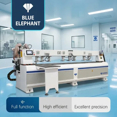 Automatic Four Spindles CNC Side Boring Machine with Laser Sensor for Hidden Piece Joint Wood Cabinet Furniture