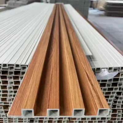 Home and Hotel Background Wall PVC Grid Wall Panel Wpc Laminated Composite cladding Wall Panel Chinese Manufacturer