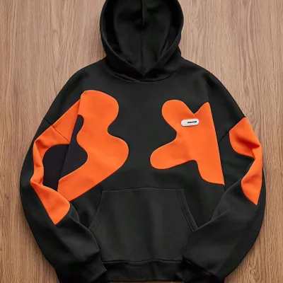 Men's Casual Loose Knitted Long-Sleeve Hoodie Customizable Autumn Outdoor Plus-Size Sweatshirt Daily Casual Wear Wholesale