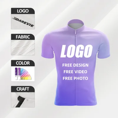 New Summer Men's Cycling Clothing White Short-Sleeved Top Sweat-Wicking Competitive Road Bike Suit 300g Multi-Position Logo