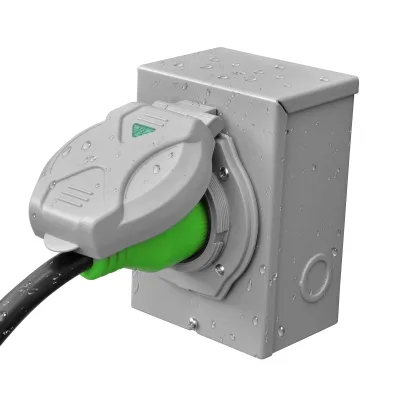 Motorhome Accessories 50amp Generator Power Inlet Box SS2-50P ,3 Prong Generator Cord 125/250V 50A RV Power Pedestal