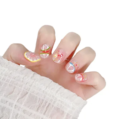 Wholesale Full Cover Plastic Press on Nails Sophisticated Design for Finger Summer Enhancement