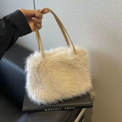 Cross-body Style, Versatile Korean-style Hanging Type Cross-border Cute Plush New Single-shoulder Bag for Students