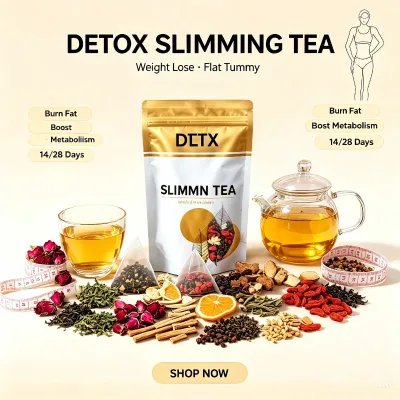 Private Label Premium Herbal Green Tea Bags for Fast Weight Loss Abdominal Flattening & Fat-Burning Slimming-Unisex Adult Use