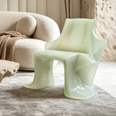 Jelly Acrylic Dining Chair Modern Sculptural Design Restaurant Furniture Art Deco Accent Chair for Home Hotel Lobby