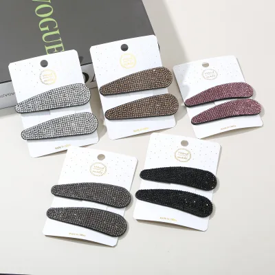 Korean Fashion Rhinestone Water Drops Bb Clip Set Hairpin Women's ELEGANT Handmade for Style Breaking Clip Hair Accessories