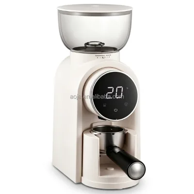 Coffee Bean Grinder Machine With Conical Burr Grinding System 150W Motor 25 Settings 250g Bean Container Portafilter Holder