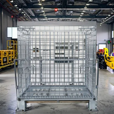Manufacture Firewood Wire Mesh Containers Flexible Disassembly Installation Powder Coating Recyclable Cargo Storage Equipment