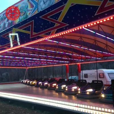 Portable Amusement Ride Trailer Bumper Car on Trailer Mounted Track Kids Bumper Car