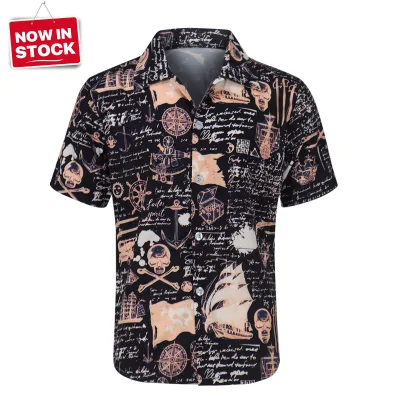 Latest Wholesale Casual Custom Printed Short Sleeve Polyester Free Custom Sublimation Hot Selling Custom LOGO Hawaiian Shirt