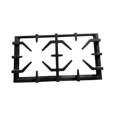 New Style Black Cast Iron Enamel Gas Stove Rack Double Burners High Temperature Resistant Kitchen Accessories Cookware Parts