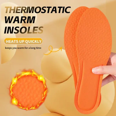 Shock Absorption Foot Pad Super Soft ETPU Warm Inserts Self Heating Insoles for Boots