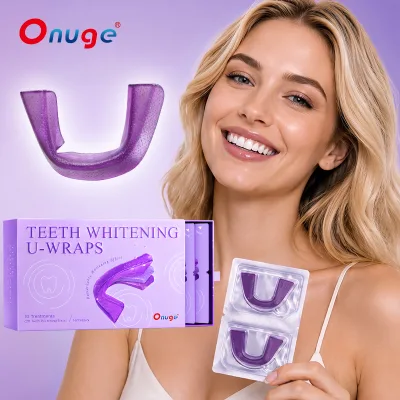 Internet Celebrity Recommend personal care beauty iso 22716 gmpc msds nmpa commercial purple U-type tooth whitening strips
