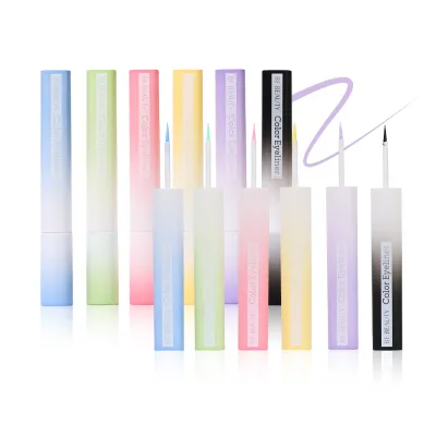 Long Wearing Waterproof Liquid Eyeliner Custom Label Liquid Colored Eyeliner Vegan High Intensity Liquid Color Eyeliner