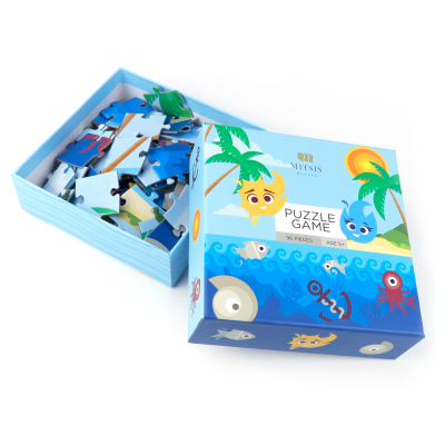 Custom Cute Cartoon Jigsaw Puzzle Games 96 Pieces Puzzle for Kids