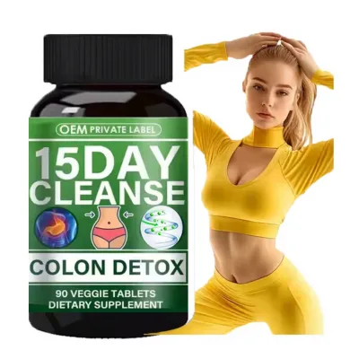 Ausreson OEM 15 Day Gut Cleanse Capsule Digestive Health Slimming Supplement Natural Women Men 15 Day Gut Cleanse Detox Capsules