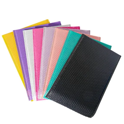 Wholesale Custom Printed Logo Padded Envelope Matte Black Poly Bubble Air Polly Mailers Shipping Bags