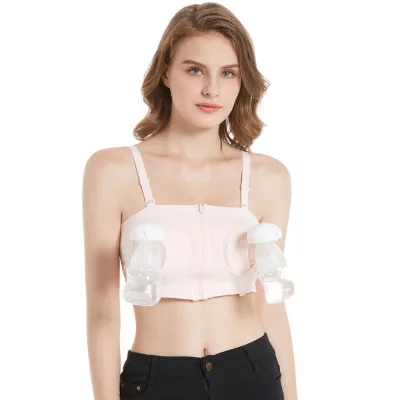 New Adjustable Breast Pumps Holding Hands Free Nursing Bra Wireless Ladies Underwear Full Cup Plump Bra