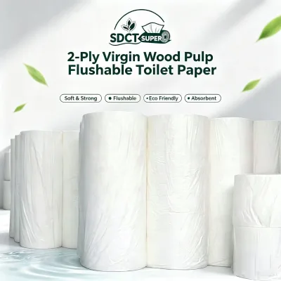 Raw Material 2 Ply Flushable Jumbo Tissue Paper Parent Mother Roll Toilet Paper
