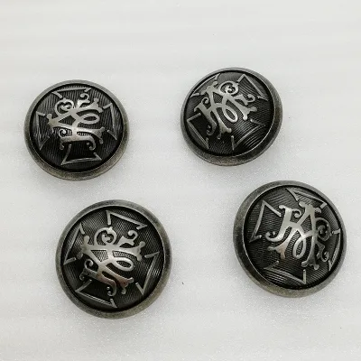 27mm Hand Sewing Buttons Retro Garment Accessories Shield Embossed Button for Clothes