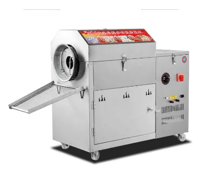 Drum Type Electric Heating Chickpeas Peanut Seeds Pistachio Almond Cashew Apricot Kernel Coffee Mini Roasting Machine