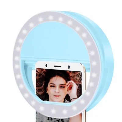 Multiple Temperature Safety Video Professional Phone Clip Portable Usb Rechargeable Mini Ring Lights Bright