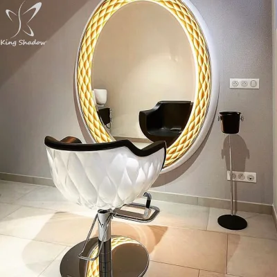 2022 Leather Foldable Salon Styling Chairs & Used Hair Cutting Chairs for Hotel & Outdoor Use