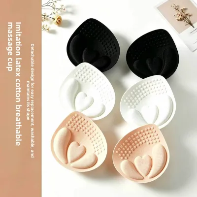 Water-drop Cup Thickened Flared Chest Pad Push-up Bra Pads 4/6cm Detachable Sponge Inserts Enhances Small Bust Swimwear