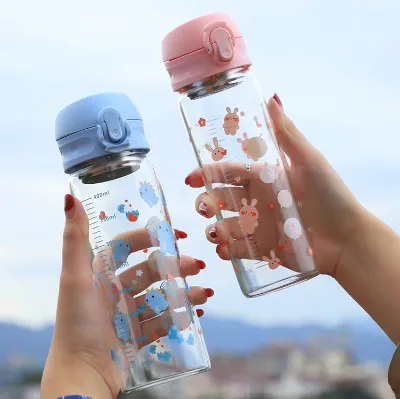 2022 Manufacturers Wholesale Creative Japanese Soft MOE Glass with Scale Students Lovely Leakproof Lipstick Water Cup