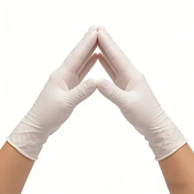 Latex Gloves Powder Free Disposable for Medical Food Laboratory Industrial Use Box of 100
