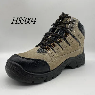 LXG,anti-puncture Steel Toe Insert Brown Mens Waterproof Hiking Boots Tear Resistant Suede Leather Shoes Popular in UK HSS004