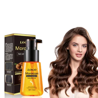 Custom Logo Organic Moroccan Argan Oil Professional Deeply Nourishing Smooth Repair Not Greasy Herbal Hair Oil