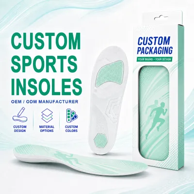 Custom Sports Super Soft Sports & Comfort Insoles with Long-Standing Pain Shock Absorption Features Plantillas Para Zapatos
