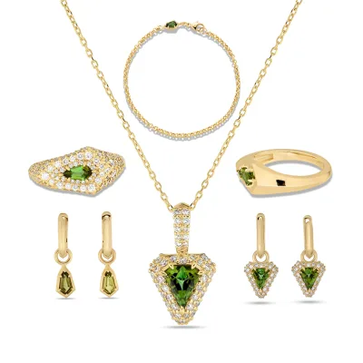 Gemnel Minimalist Non Tarnish Jewelry Set Handmade 925 Sterling Necklace Wholesale Earring and Ring Set