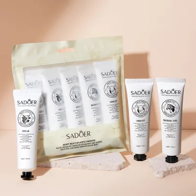 Wholesale Nourishing Hand Cream Set Goat Milk Horse Oil Snail Whitening Hand Creambest Hand Cream Set For Dry Cracked Skin