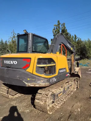 Used Volvo EC75D Crawler Excavator 7.8Ton 60KW Volvo Engine 0.38CBM Bucket With Dozer Blade Municipal Landscaping Machinery