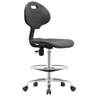 Hot Selling Industrial Metal Footring Adjustable Ergonomic Office Chair Comfortable Stool with Wheels