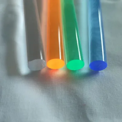 Acrylic PMMA Clear Colorful Plastic Rod Solid Plastic Rods