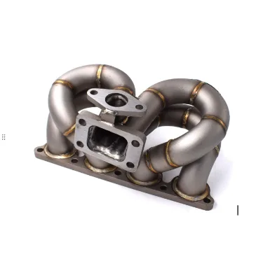 Exhaust Turbo Manifold Ram Horn T3 35/38mm W/G Schedule 40 304 Stainless Steel for Civic Del Sol CRX 1.5L 1.6L D15 D16 SOHC