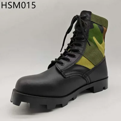 LXG,Anti-tear Canvas Fabric Upper Camouflage Combat Boots Hard Rubber Outsole Hunting Boots Popular in Southeast AsiaHSM015