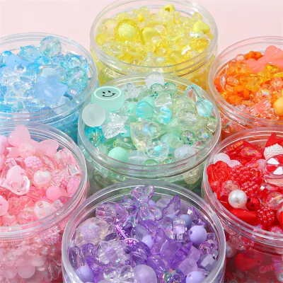 DIY Acrylic Bead,Transparent Candy Color Beads, Mixed ShapeBaroque Acrylic DIY Bead for Keychain, Phone Chain DIY Craft Jewelry